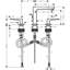 Robinet espacé Hansgrohe Metropol 110 avec poignées leviers et bonde, 1,2 gal / min-50672839