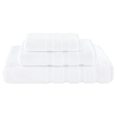 Ensemble de serviettes de bain turque 100% coton 3 pièces, collection super douce et absorbante Darcelle