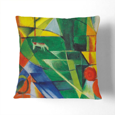 Landscape With Animals Square Throw Cushion