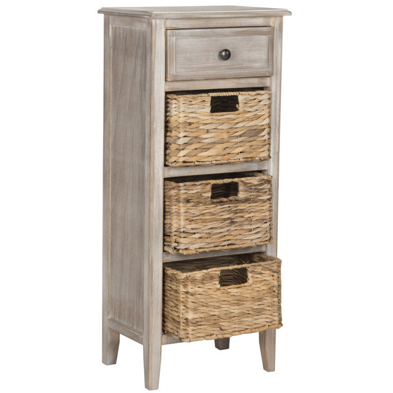 Silverview Solid Wood 96.52cm W 1 - Drawer Chest of Drawers, Grey