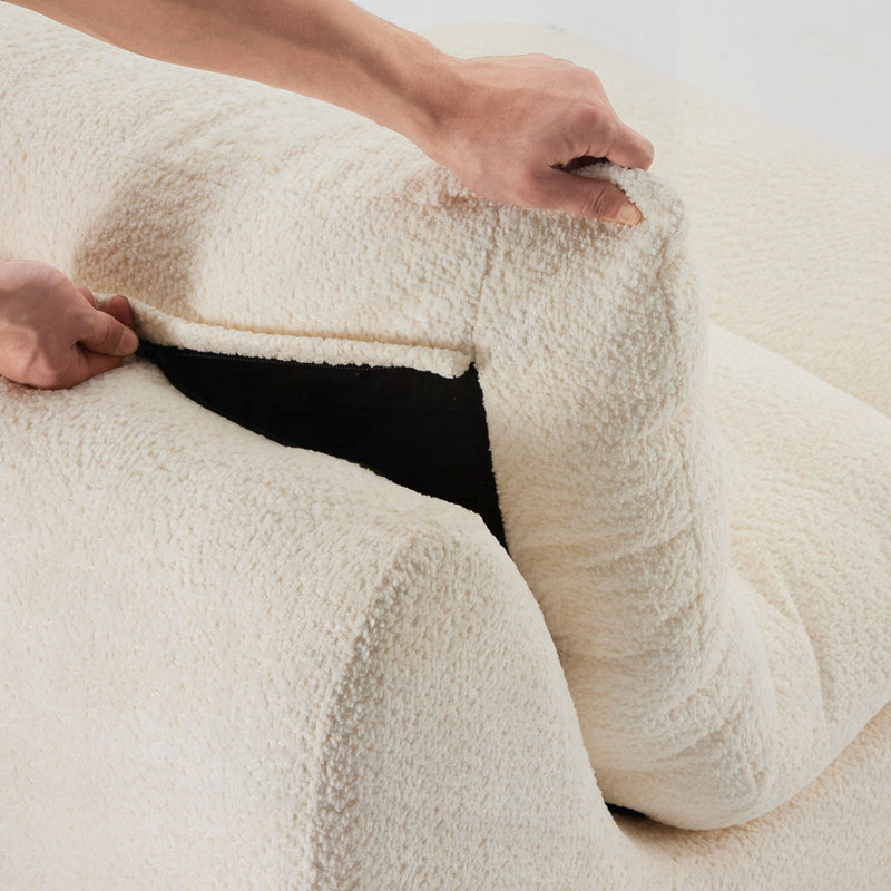 Fauteuil moderne avec assise moelleuse, Beige