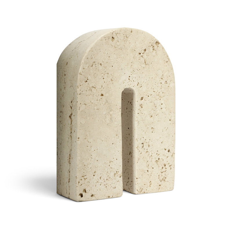 Serre-livres Phillipe, Beige Genuine Travertine