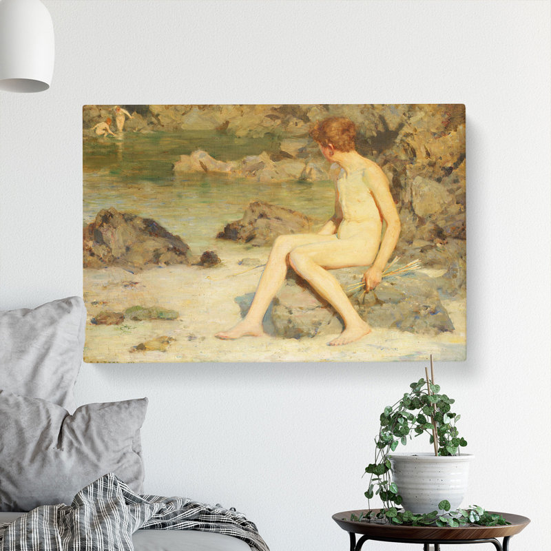 Cupid and Sea Nymphs by Henry Scott Tuke - Wrapped Canvas, 50cm H x 76cm W x 3cm D