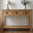 Console Table with 3 Drawer Solid Wood