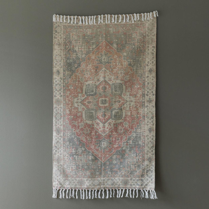 Cotton Oriental Area Rug in Tamarind