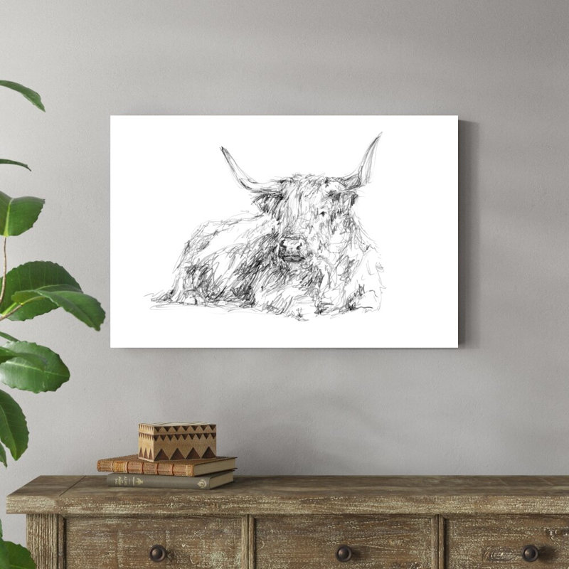 Reproduction sur toile tendue Highland, H 24 po x l 36 po