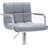 Contemporary Adjustable Swivel Arm Bar Stool With Cushion, Gray