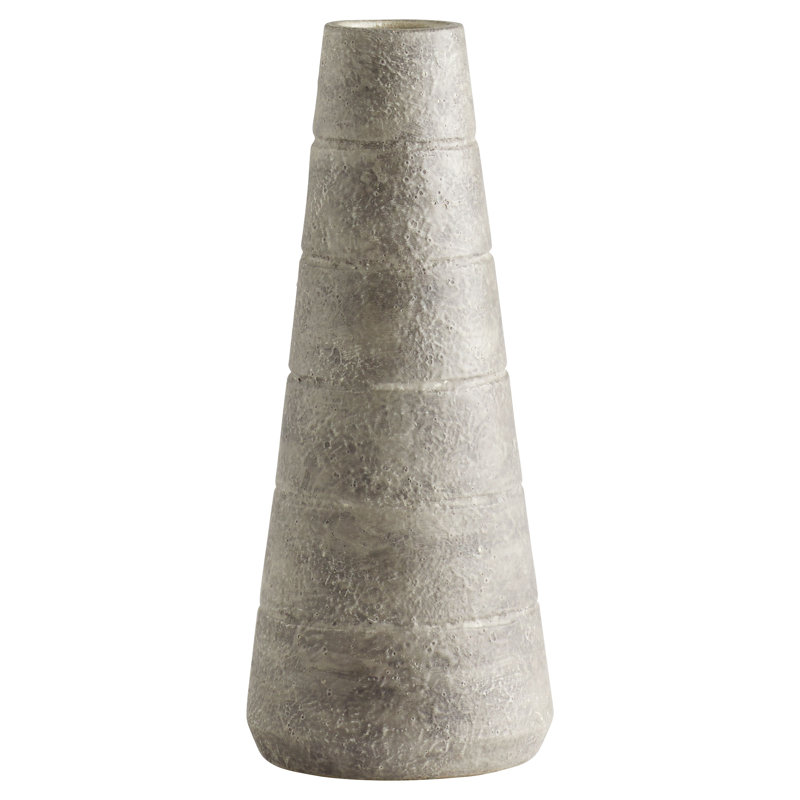 Thera Handmade Ceramic / Porcelain Table Vase, Gray, 16.75" H x 7" W x 7" D