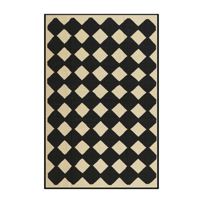 Tapis de zone noire contemporaine