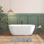Baignoire de trempage autoportante en acrylique brillant avec trop-plein et bonde Toe-Tap, certifiée Cupc