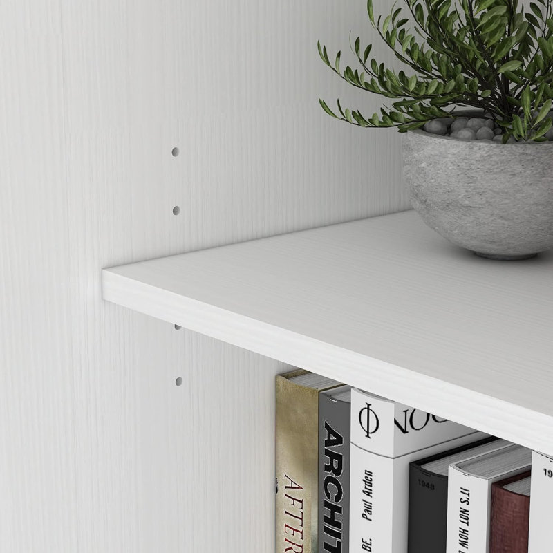 Armoire de rangement en bois avec porte Ebern Designs, Blanc