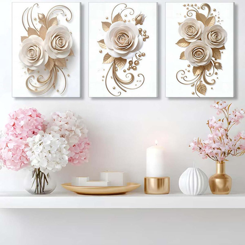 3 Piece Wrapped Canvas Print, 40 cm H x 30 cm W