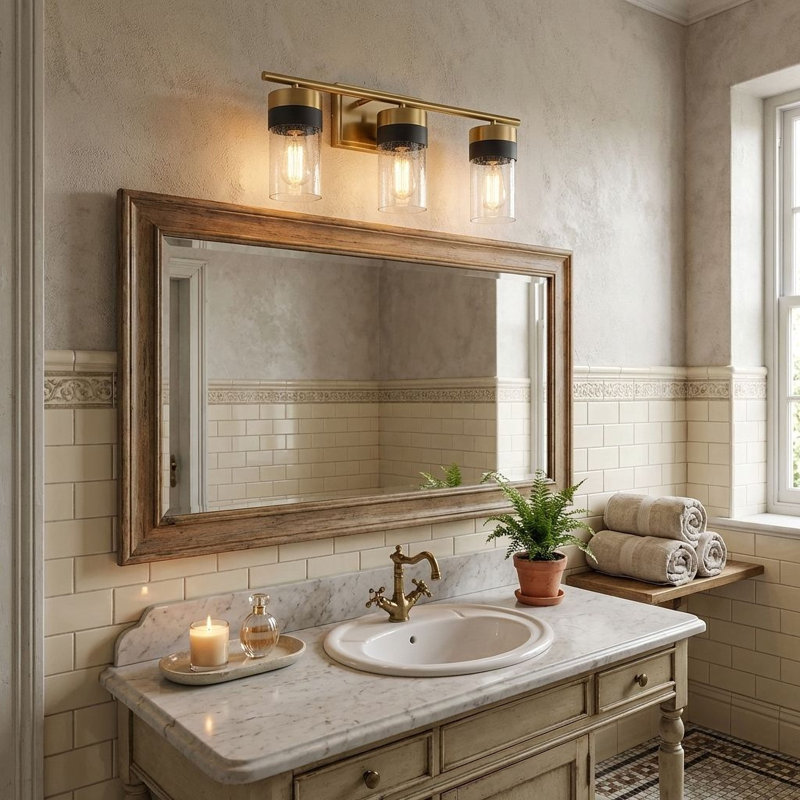 Cabriano 3 - Light Vanity Light, 8.75" H x 22" W x 22" D, 3 Lights