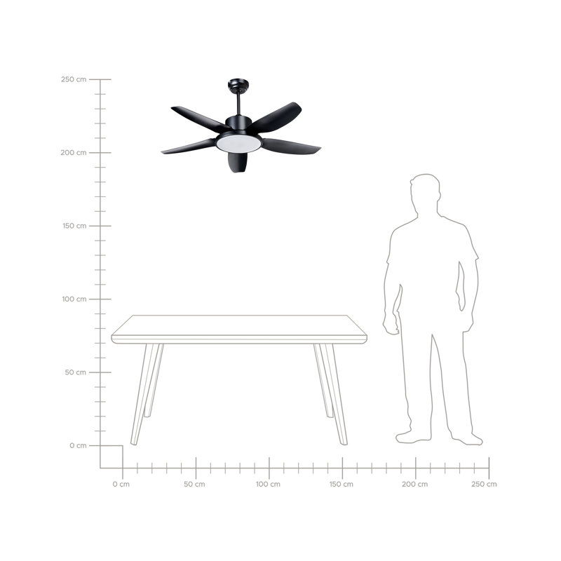 108cm Ceiling Fan with LED Lights