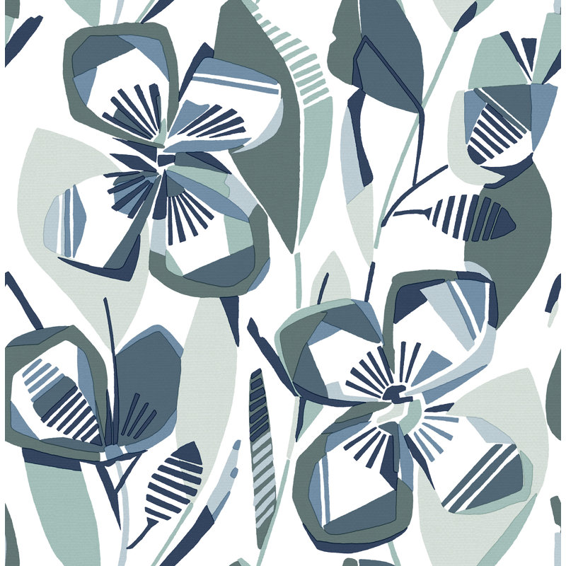 Papier peint avec fleurs naturelles Nathalie, Beige
