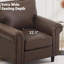 3- Piece Sofa Set Faux Leather Couch Rolled Arm Chair Living Room Set-628006780-628006781