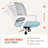 Nectara Space-Saving Ergonomic Home Office Chair with Mesh Back and Armrests-106361446