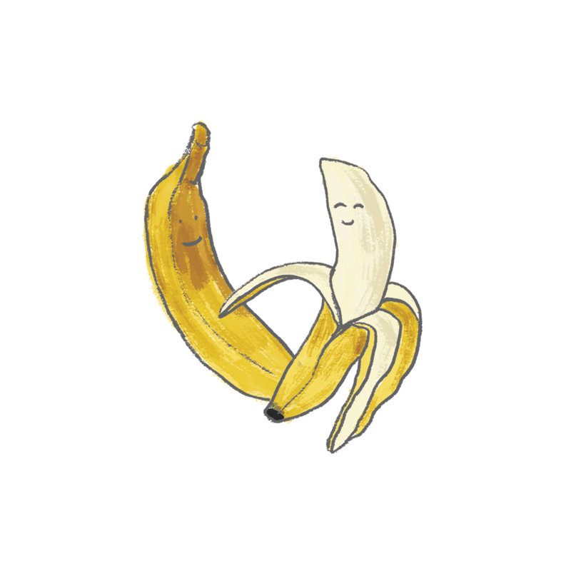 Banana Friends - Wrapped Canvas Painting, 122cm H x 122cm W x 3.8cm D