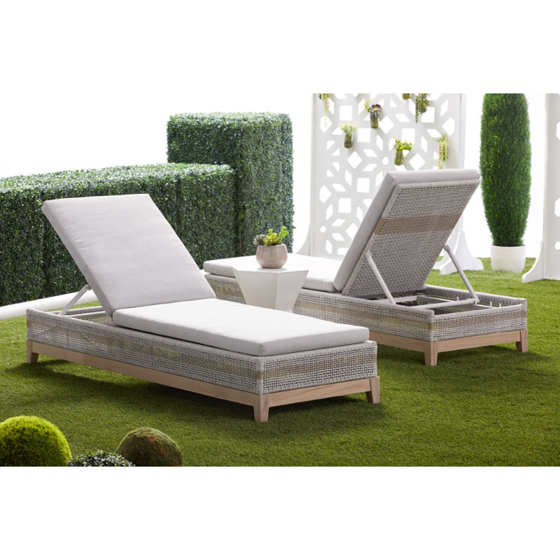 Bowker Outdoor Metal Chaise Lounge , Cushion Included