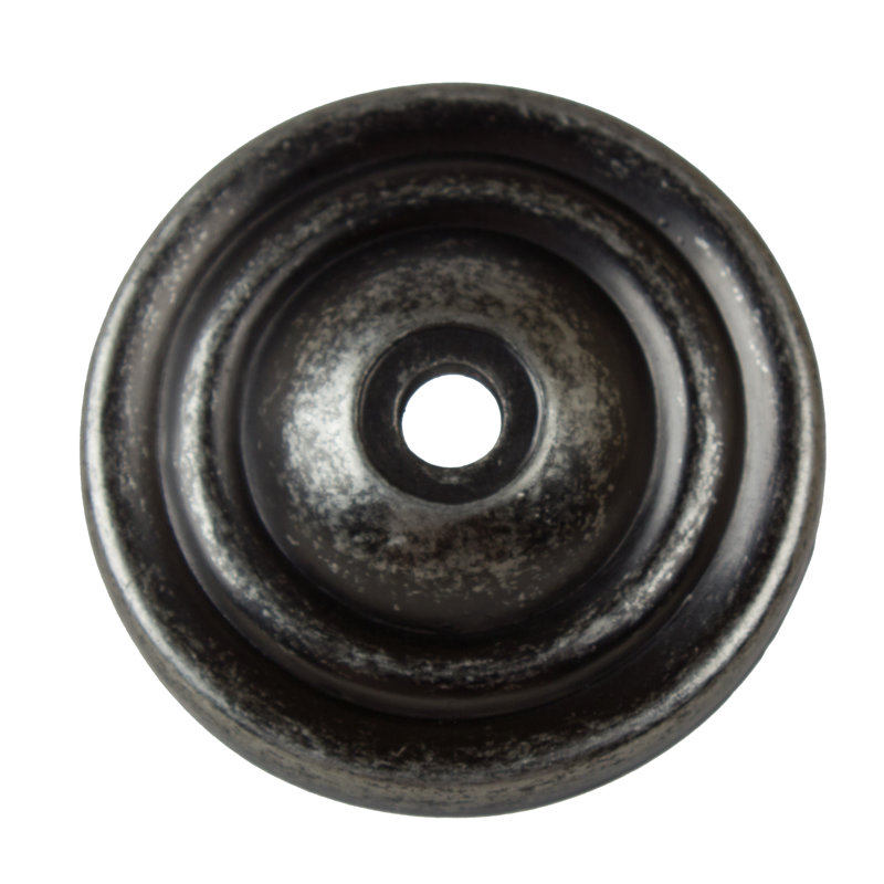 Contre-plaque ronde ronde à bouton d'armoire, Nickel patiné