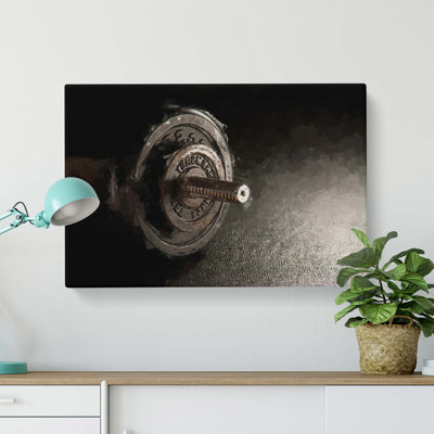 Dumbbell Weight - Wrapped Canvas