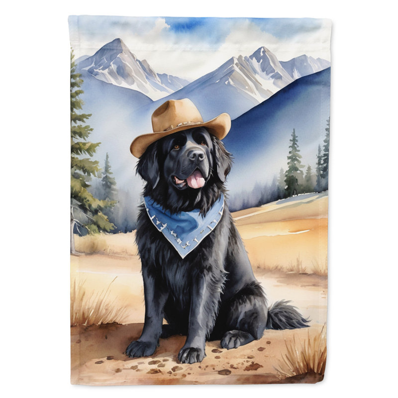 Drapeau Cowboy Welcome Garden, Noir Terre-Terre