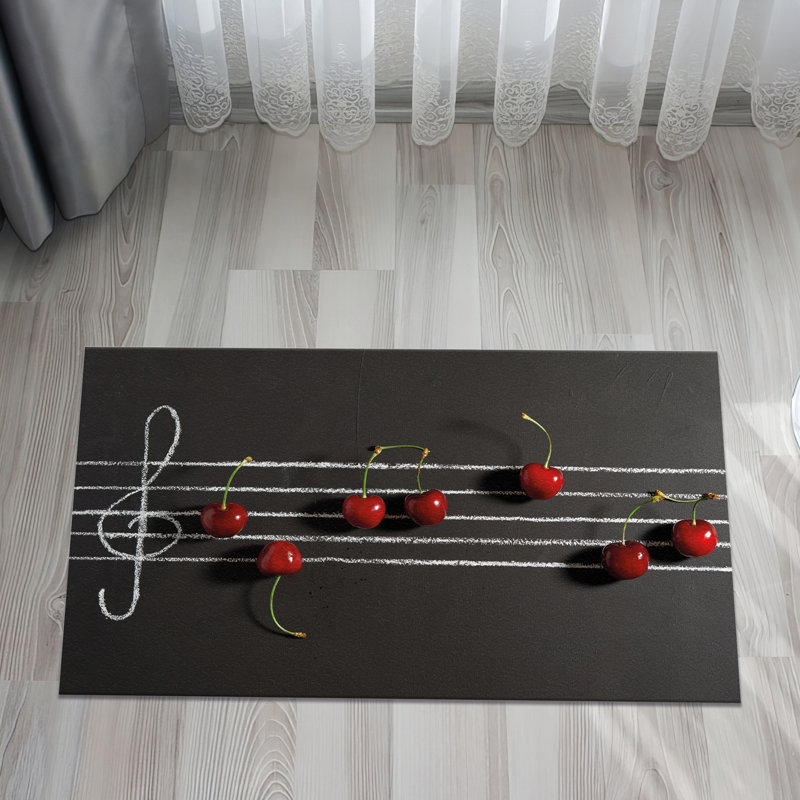 Floral Elegance Non-Woven Thin Type Printed Rug Featuring Sophisticated Color Palette and Unique Blossoming Design