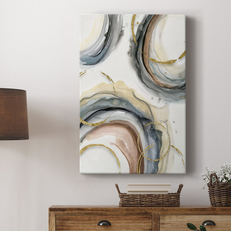 Gold Elasticity II -Custom Wrapped Gallery Cavas, 36" H x 24" W
