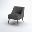 Chaise d'appoint en lin 24,8 po Laurine-68723420