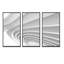 Fractal Bulgy Layered 3D Waves - 3 pièces, cadre flottant, impression sur toile-96061027-96061039