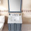 Dessus de meuble-lavabo 31 po x 22 po, dessus de meuble-lavabo Barthroom en pierre frittée blanc avec comptoir rectangulaire en céramique avec dosseret de meuble-lavabo et comptoir à trois trous