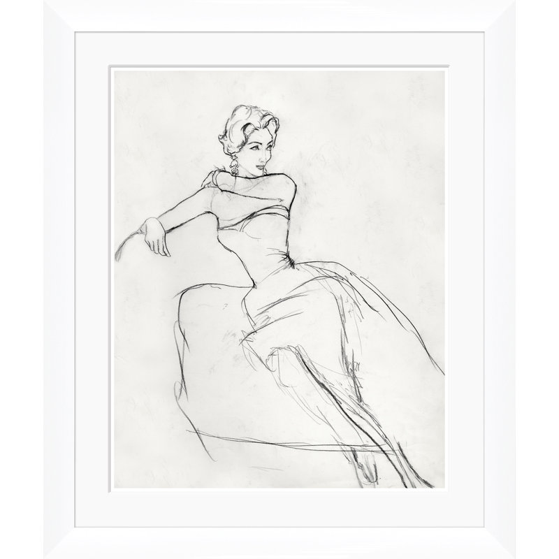 Vogue Magazine, "Seated Woman," Carl Erickson, April 15, 1957 Print by Carl Erickson, 35.5" H x 30" W
