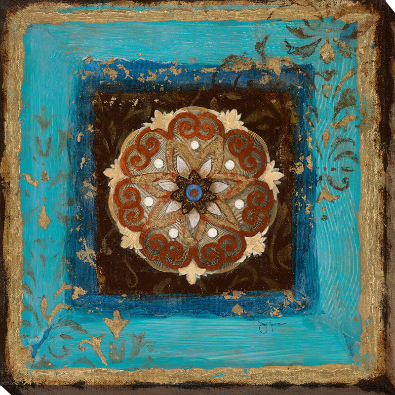 «Exotic Medallion II», reproduction d'art sur toile tendue, H 18 po x l 18 po