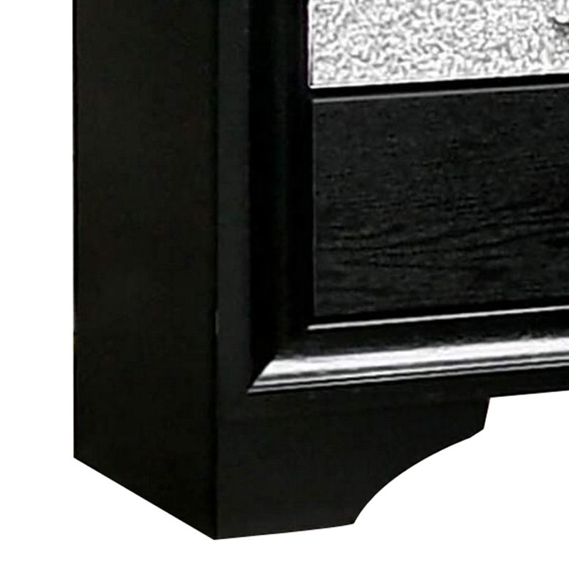 Table de chevet 2 tiroirs Smyth, Noir