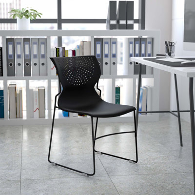 HERCULES Series 661 lb. Capacity Full Back Stack Chair with Powder Coated Frame