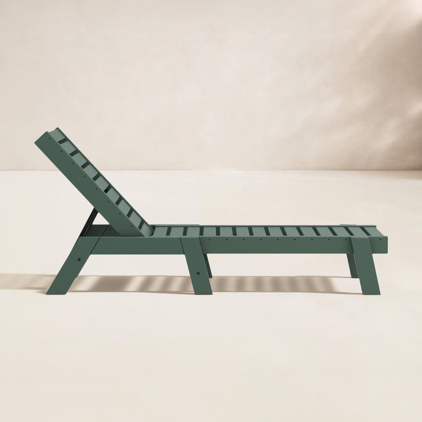 POLYWOOD® Captain 25" Patio Chaise Lounge, Hunter Green