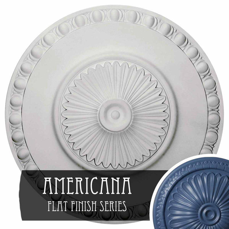Médaillon de plafond Endurathane Lyon, DE 23 1/2 po x P 3 1/4 po (convient aux auvents jusqu'à 3 5/8 po), Americana