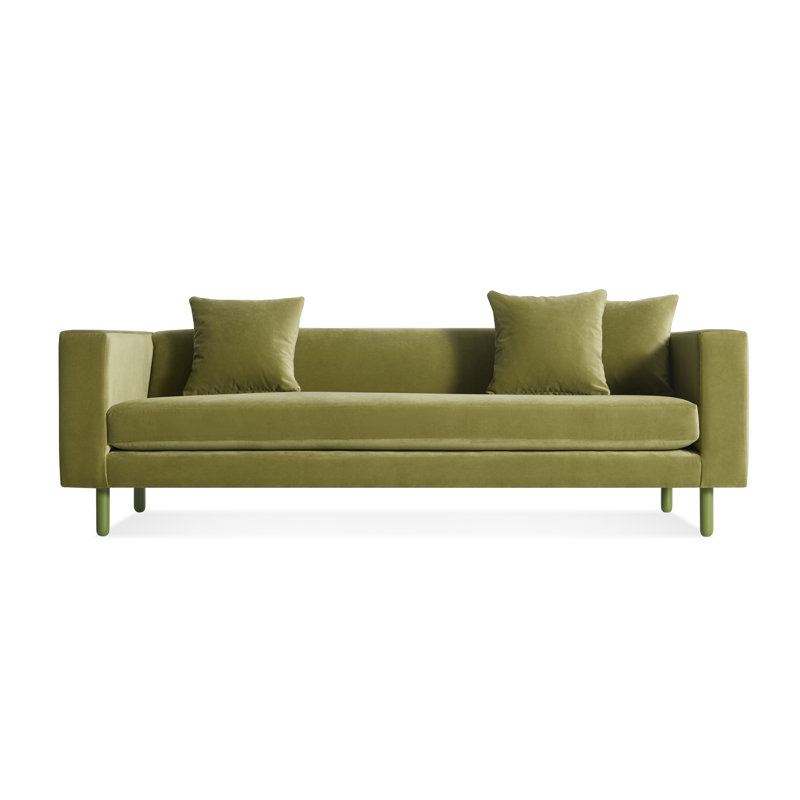Mono Sofa, Bella Loden Performance Velvet, Grasshopper