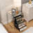 Curved Mirror Nightstand - 3 Drawer Glass Bedside Chest For Small Spaces, Silver | Gift Idea