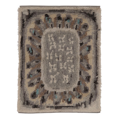 Vintage One-of-a-Kind 3'8X4'11 Hand Knotted Area Rug