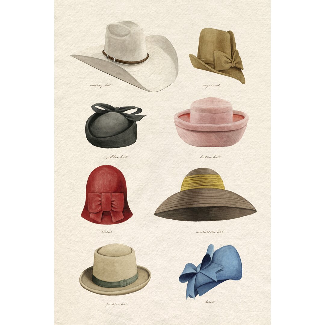 Leinwandbild Vintage Hats I von Grace Popp