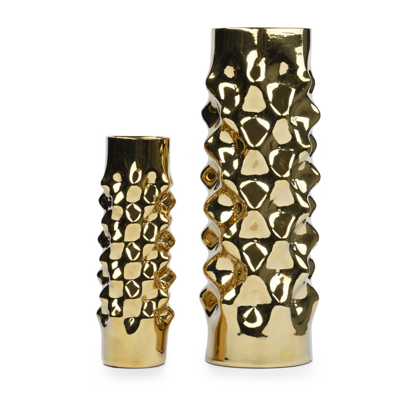 Germayne Ceramic Table Vase, Gold