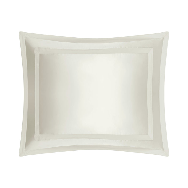 Lustro Sham, Natural White, Standard