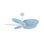 Alessandra Tropical - Five Blade Ceiling Fan - Integrated LED -Matte Black Finish -Light Blue Blades