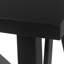 Table de salle à manger noire matte avec charme, structure en bois d'hévéa, l 69,52 po x P 44,50 po x H 30 po, bois d'hévéa résilient