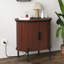 Table de chevet ovale moderne de 21,7 po Parthenia, table de bout avec portes coulissantes cannelées et port de charge USB intégré (ensemble de 2)