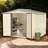 10x8 ft White Outdoor Garden Shed, Aluminum Alloy Frame with Hinge Door