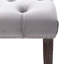 Banc gris rembourré pour la salle à manger et la chambre à coucher, coussin en velours, pieds en bois d'hévéa, assemblage facile, planchers de protection, garage de 17,4 po de largeur, hauteur de 18,97 po-71308142