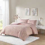 Metallic Print Faux Fur Duvet Cover Set