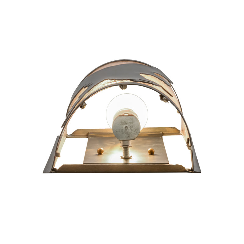 Antique Copper Hawk Sconce with Silver Mica Shade - 12"x8"